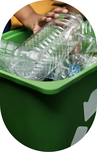 Reciclagem de garrafas plásticas